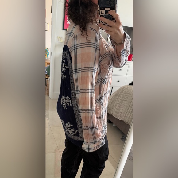 Free People plaid and bandana button-down shirt - Picture 9 of 9